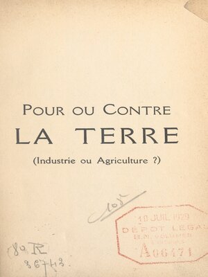 cover image of Pour ou contre la Terre